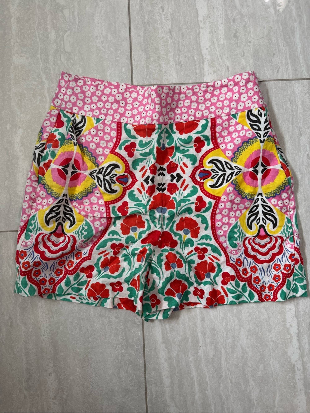 Boden Georgina High Rise Linen Shorts